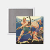  sportboxen, boxers tijdens een overeenkomst magneet (Voorkant / Achterkant)