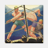  sportboxen, boxers tijdens een overeenkomst magneet (Voorkant)