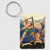 sportboxen, boxers tijdens een overeenkomst sleutelhanger (Voorkant)