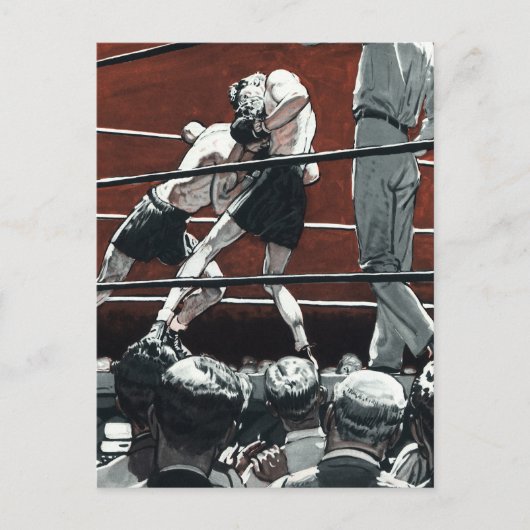 sportboxen, boxers vechten in de ring briefkaart (Voorkant)