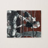  sportboxen, boxers vechten in de ring legpuzzel (Horizontaal)