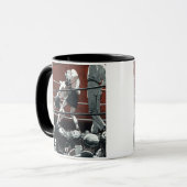 sportboxen, boxers vechten in de ring mok (Voorkant links)