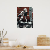 sportboxen, boxers vechten in de ring poster (Keuken)