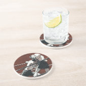  sportboxen, boxers vechten in de ring zandsteen onderzetter (Zijkant)