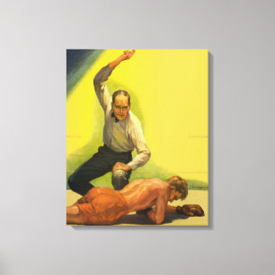 sportboxen, referentie met Boxer Knockout Canvas Afdruk