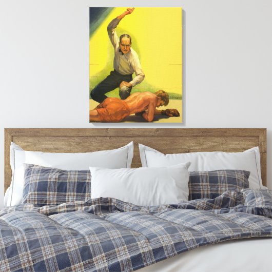  sportboxen, referentie met Boxer Knockout Canvas Afdruk (Insitu (Slaapkamer))