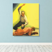  sportboxen, referentie met Boxer Knockout Canvas Afdruk (Insitu (Houten vloer))