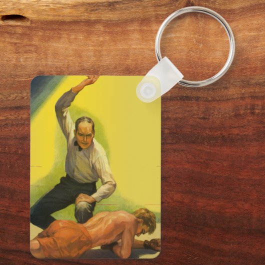  sportboxen, referentie met Boxer Knockout Sleutelhanger (Achterkant)