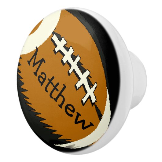 Sportbruin en zwart Football keramische Knoop Keramische Knop (Rechts)