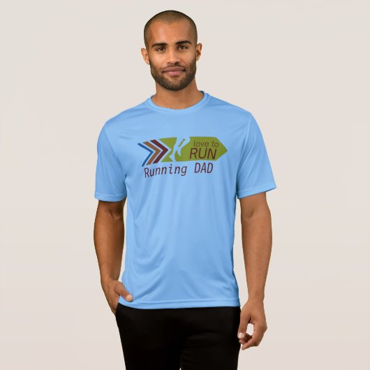 Sportcadeau voor loopbaanvader t-shirt (Voorkant volledig)