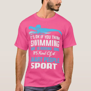Sportcadeau voor zwemzwembad in zwembad t-shirt