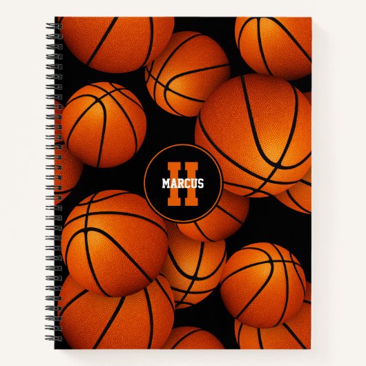 Sportcadeaus Jongens Meisjes Basketbal Atleet Notitieboek (Voorkant)