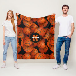 sportcadeautjes jongens gepersonaliseerde basketba fleece deken