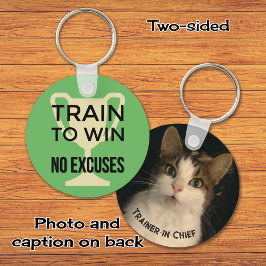 Sportcitaattrein om motivatie te winnen sleutelhanger