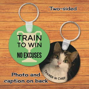 Sportcitaattrein om motivatie te winnen sleutelhanger