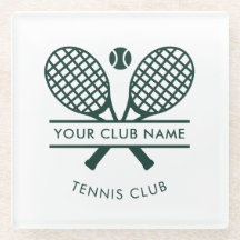 Sportclub Naam Tennis Iconen Groene Rackets Motief