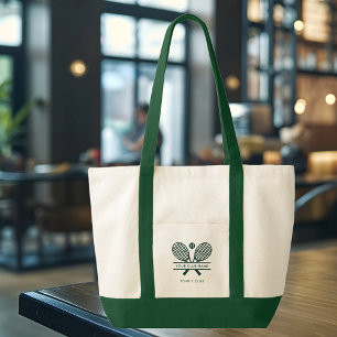 Sportclub Naam Tennis Team Groene Swag Tote Bag
