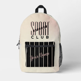 Sportclub Pastel Roze Bedrukte Rugzak