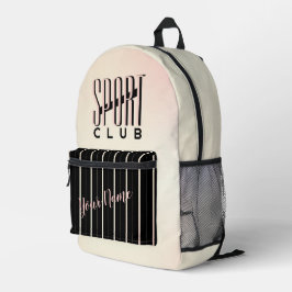 Sportclub Pastel Roze Bedrukte Rugzak