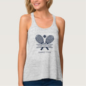 Sportclub Tennis Team Naam Elke kleur Tanktop (Voorkant)