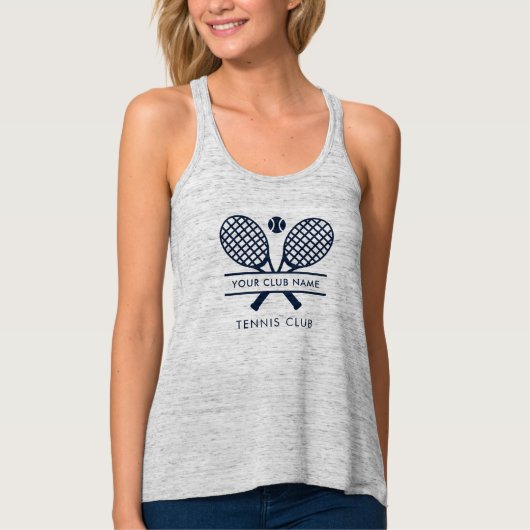Sportclub Tennis Team Naam Elke kleur Tanktop (Voorkant)