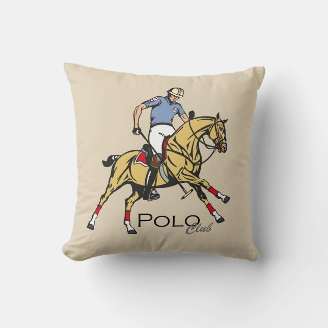 sportclub van equestrian polo kussen (Voorkant)