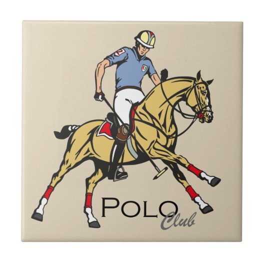 sportclub van equestrian polo tegeltje (Voorkant)