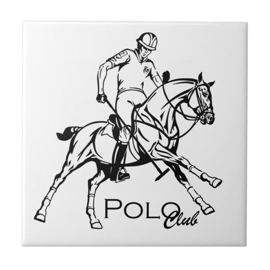 sportclub van equestrian polo tegeltje (Voorkant)