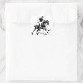 sportclub van equestrian polo vierkante sticker (Tas)