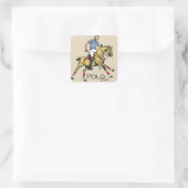 sportclub van equestrian polo vierkante sticker (Tas)