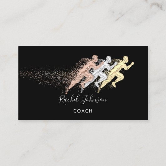 Sportcoach Atlete Logo Instructor assistent Visitekaartje (Voorkant)