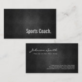 Sportcoach Cool Black Metal Simpliciet Visitekaartje (Voorkant / Achterkant)