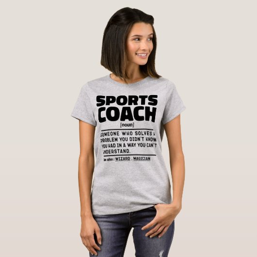 Sportcoach Noun Definition Certified Trainer T-shirt (Voorkant volledig)