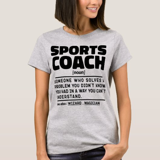 Sportcoach Noun Definition Certified Trainer T-shirt (Voorkant)