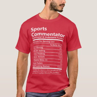 Sportcommentator Voedings- en onmisbare vrienden T-shirt