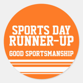 Sportdag runner-up sportsmanship sticker oranje