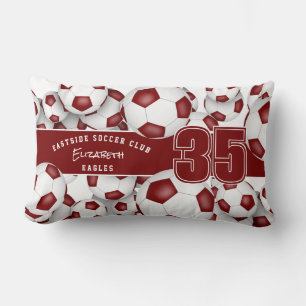 sportdecor geschenken Veel voetballen kastanjebrui Kussen
