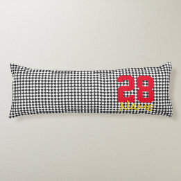 Sportdecor NUMMER NAAM Checkerboard Cool Lichaamskussen