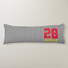 Sportdecor NUMMER NAAM Checkerboard Cool Lichaamskussen