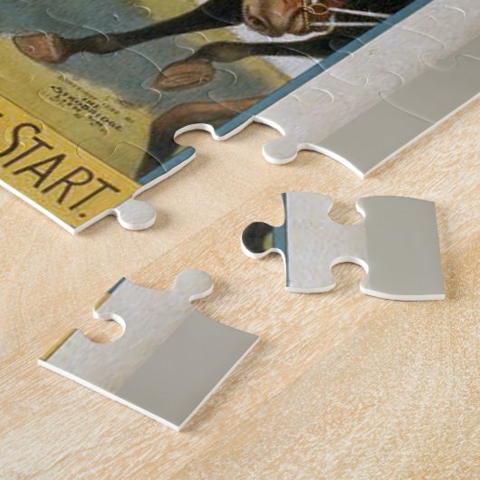 Sporteert het leven geweldig Engels Derby Horse Legpuzzel (Zijkant)