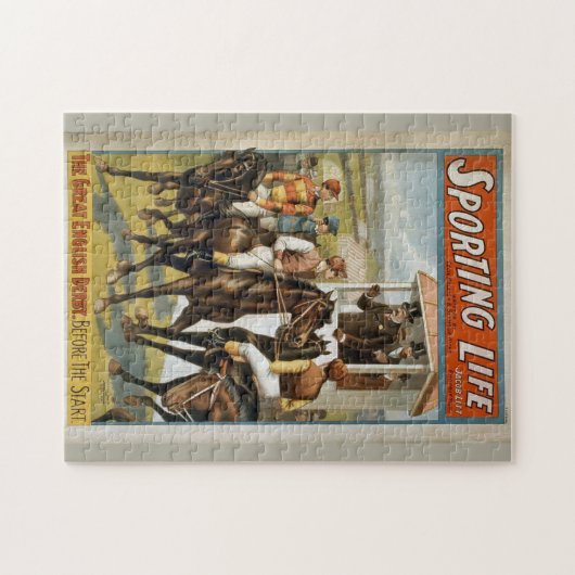 Sporteert het leven geweldig Engels Derby  Horse Legpuzzel (Horizontaal)