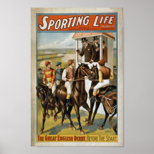 Sporteert het leven geweldig Engels Derby Horse Poster (Voorkant)
