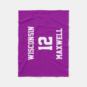 Sporteert uw eigen donkere magenta fleece deken (Voorkant)