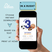 Sporten 3e Jongen Atleet Verjaardag Kaart