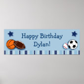 Sporten Alle Star-aangepaste Birthday-banner Poster (Voorkant)