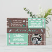 Sporten Baby Shower-uitnodigingen Kaart (Staand voorkant)