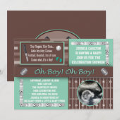 Sporten Baby Shower-uitnodigingen Kaart (Voorkant / Achterkant)