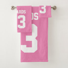 Sporten genummerd met de Dataset van de Bath Bad Handdoek