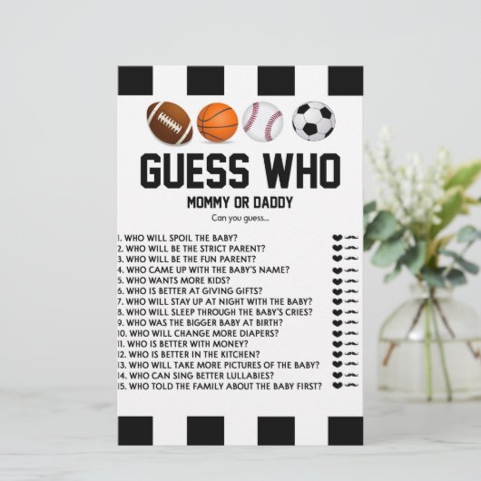 Sporten hebben het goed begrepen. Baby shower Spaa Briefpapier (Staand voorkant)