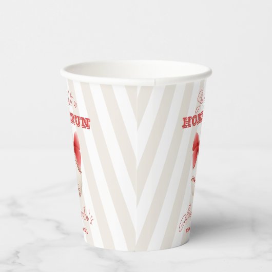 Sporten Honkbal Homerun  Bruids douche Papieren Bekers (Rechts)